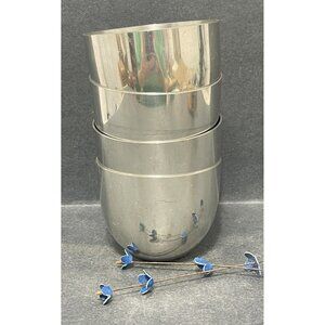 Vintage Stieff Pewter Jefferson Cups Set Of 4